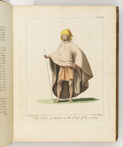 Ein Eingeborener von Otaheite, Illustration aus Ein Tagebuch einer Reise in die Südsee: in Seiner Majestät Schiff, der Endeavour, 1794 von Sydney